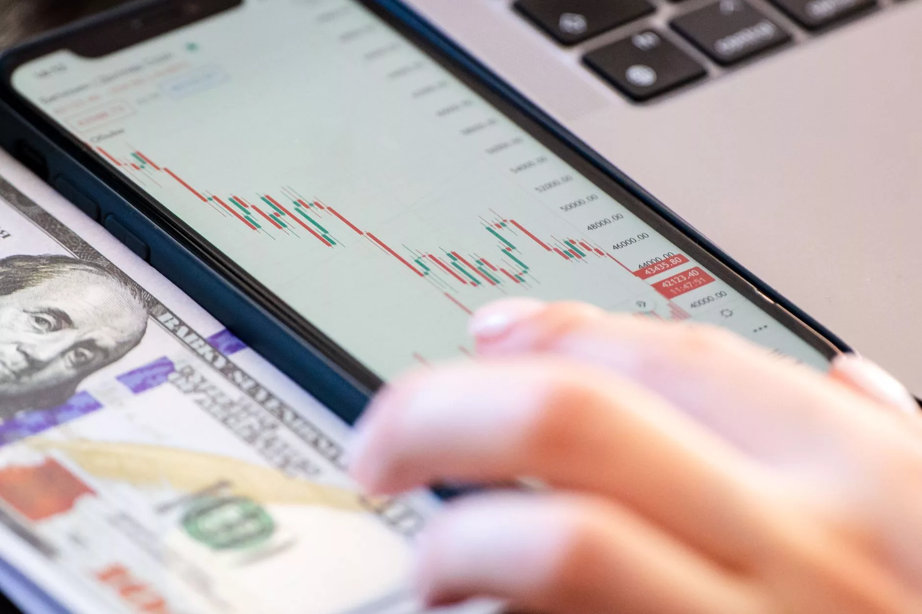 Financial analysis charts displayed on a modern computer monitor screen