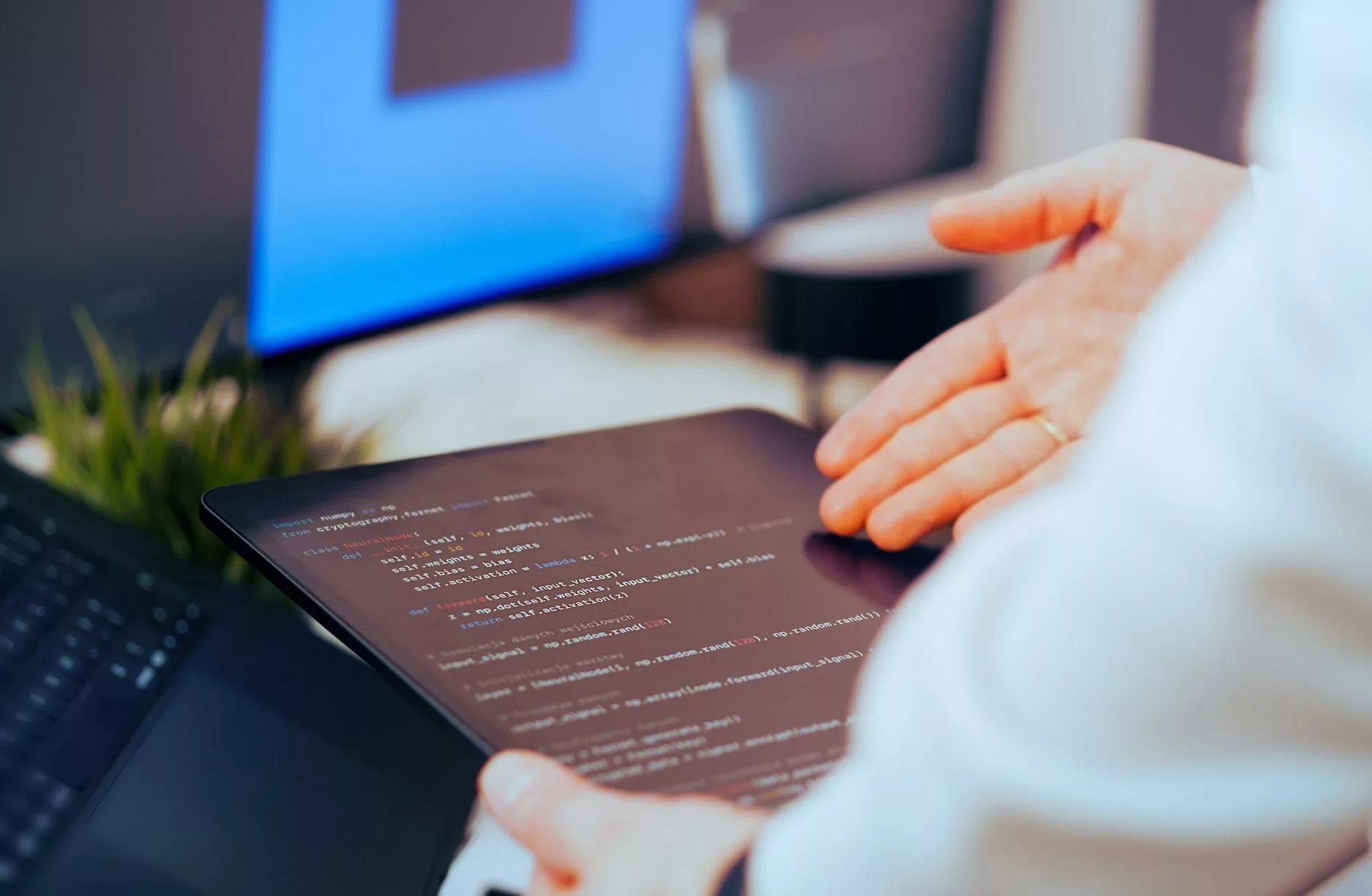 Critical Security Vulnerability Fix in WordPress 7.1.2 software developer analyzing security patch code on a dual monitor workstation