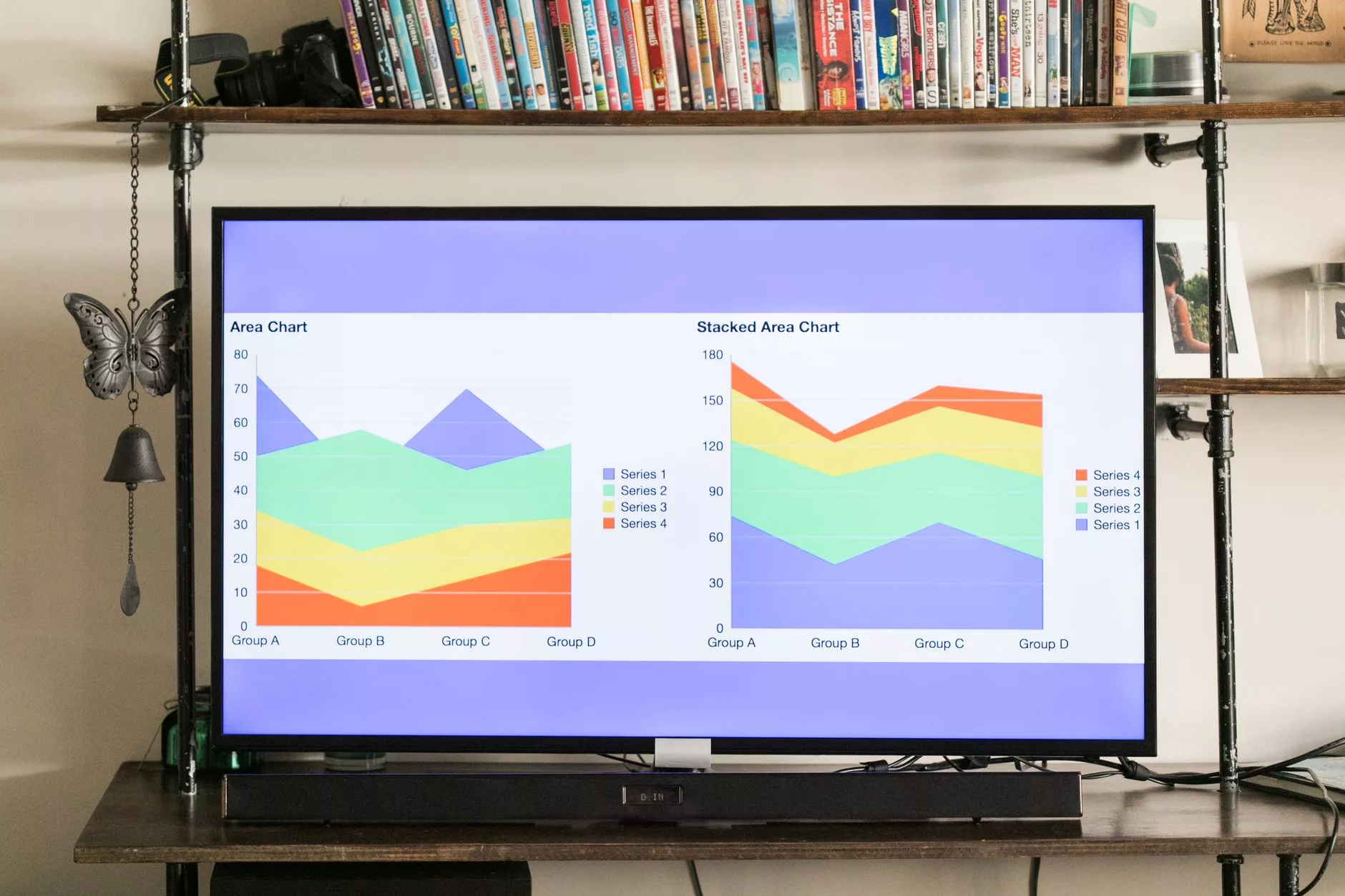 digital marketing graphs displaying search engine optimization metrics on computer monitor